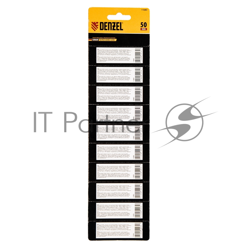 Набор бит PH2х50, сталь S2, 10 шт., шестигранный профиль, отрывная упаковка// Denzel