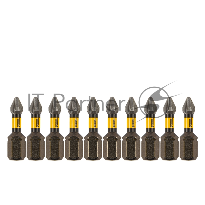 Набор бит торсионных PH1x25 мм, лазерная обработка шлица, сталь S2, 10 шт.// Denzel