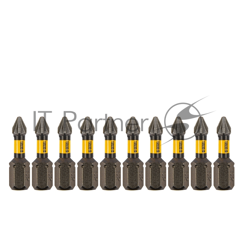 Набор бит торсионных PZ1x25 мм, лазерная обработка шлица, сталь S2, 10 шт.// Denzel
