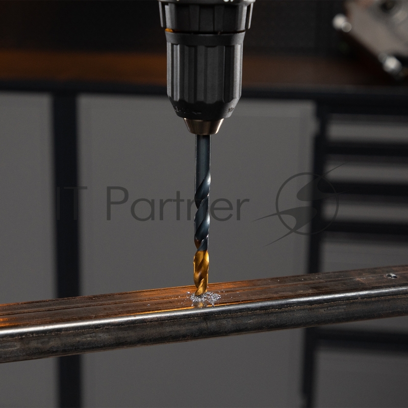 Набор сверл по металлу, 1-10 мм, HSS-Tin, Golden Tip, 19 шт// Denzel