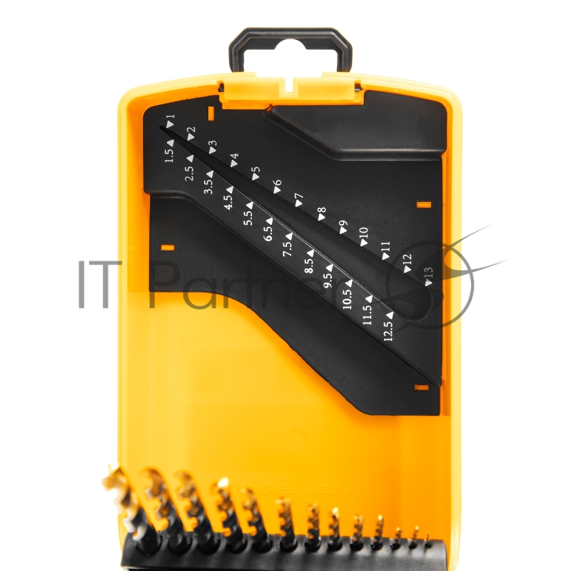 Набор сверл по металлу, 1-13 мм, HSS-Tin, Golden Tip, 25 шт// Denzel