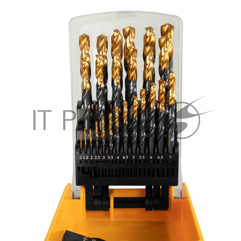 Набор сверл по металлу, 1-13 мм, HSS-Tin, Golden Tip, 25 шт// Denzel