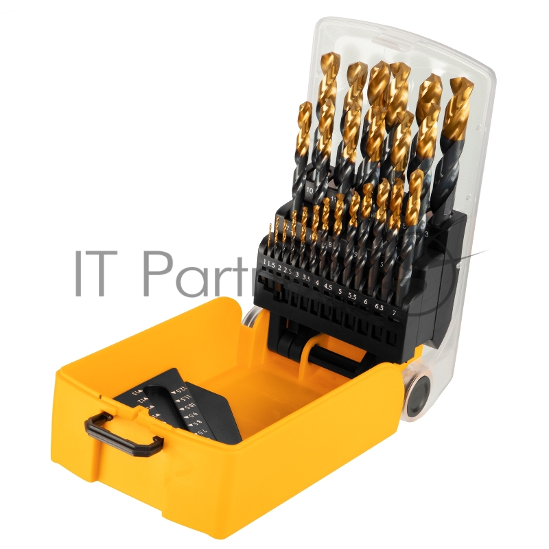 Набор сверл по металлу, 1-13 мм, HSS-Tin, Golden Tip, 25 шт// Denzel