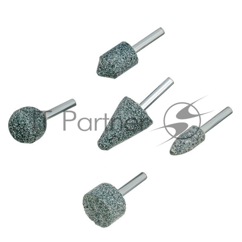 Набор шарошек абразивных для дрели (ПШМ), 63С, 5 шт.// Denzel