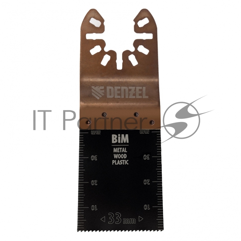 Насадка для МФИ режущая пазовая прямая, BiM, по металлу и дереву, 33 x 1,4 мм, мелкий зуб// Denzel