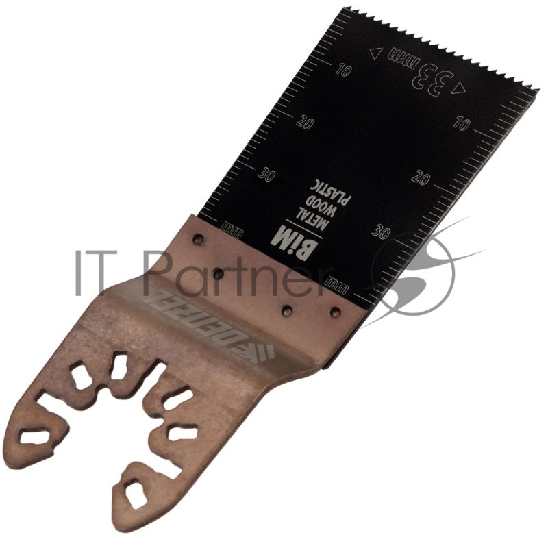 Насадка для МФИ режущая пазовая прямая, BiM, по металлу и дереву, 33 x 1,4 мм, мелкий зуб// Denzel