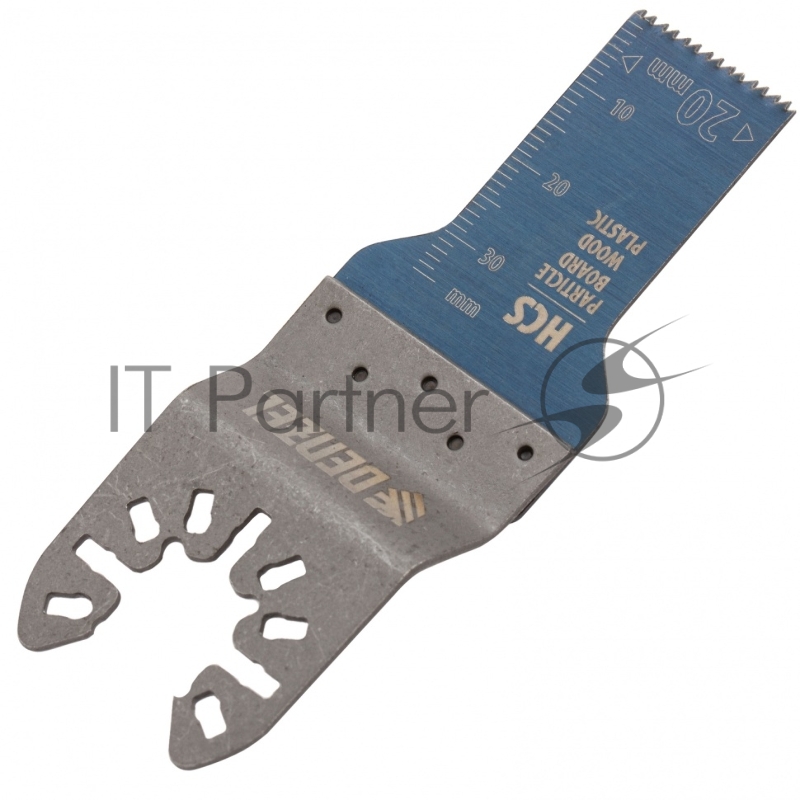 Насадка для МФИ режущая пазовая прямая, HCS, по дереву, 20 х 1,4 мм, мелкий зуб// Denzel