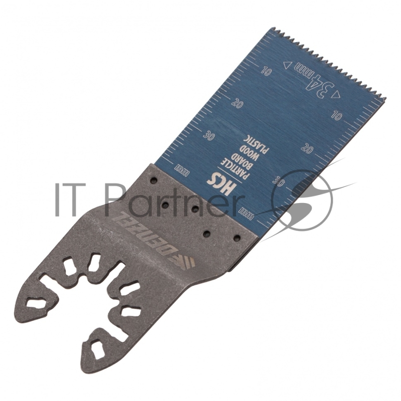 Насадка для МФИ режущая пазовая прямая, HCS, по дереву, 34 х 1,4 мм, мелкий зуб// Denzel