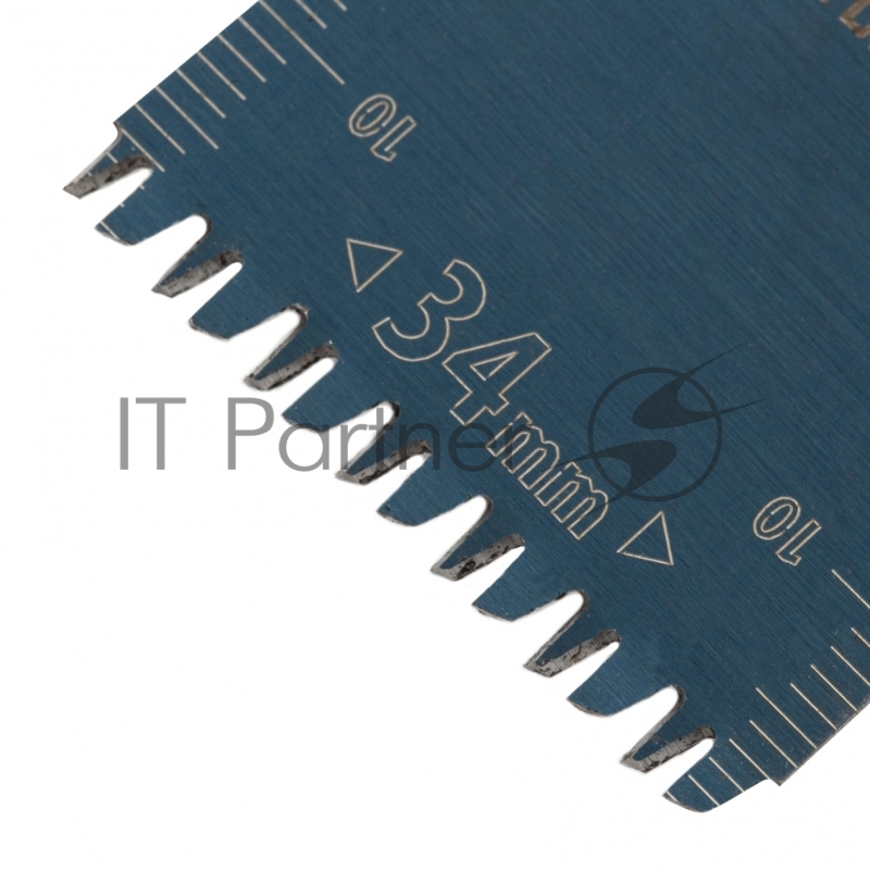 Насадка для МФИ режущая пазовая прямая, HCS, по дереву, ламинату, 34 х 2,5 мм, крупный зуб// Denzel