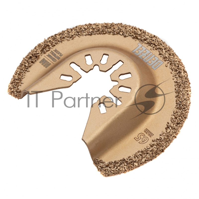 Насадка для МФИ режущая полукруг., HM, по плитке и дереву, 65 мм // Denzel