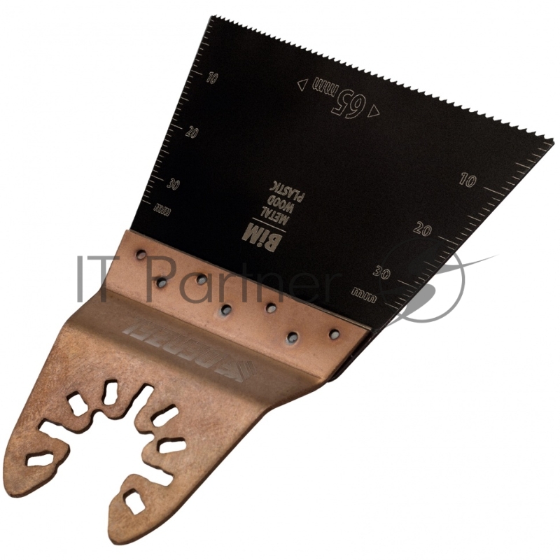 Насадка для МФИ режущая прямая, BiM, по металлу и дереву, 65 x 1,2 мм, мелкий зуб// Denzel