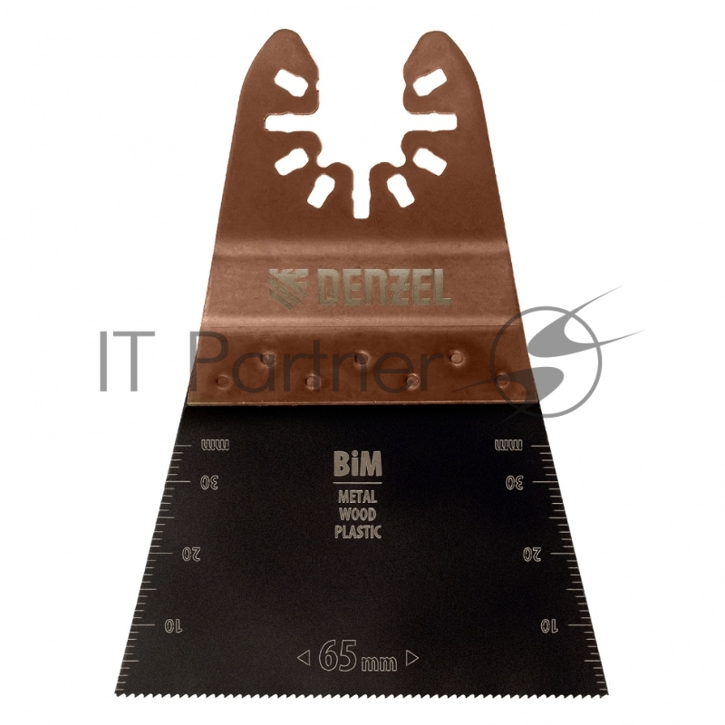 Насадка для МФИ режущая прямая, BiM, по металлу и дереву, 65 x 1,2 мм, мелкий зуб// Denzel