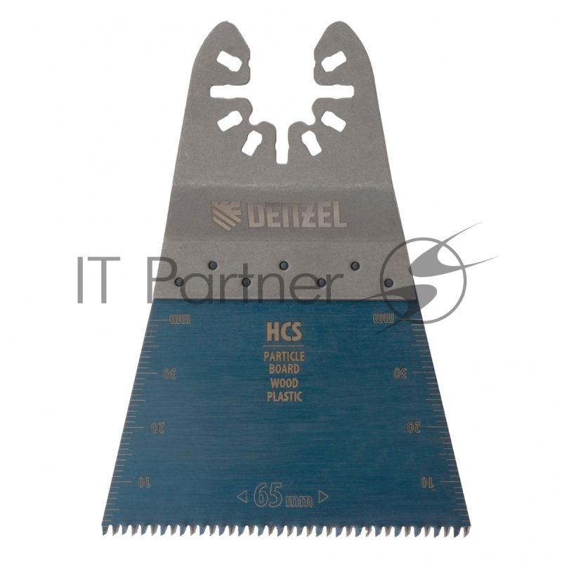 Насадка для МФИ режущая прямая, HCS, по дереву, ламинату, 65 х 1,8 мм, крупный зуб// Denzel