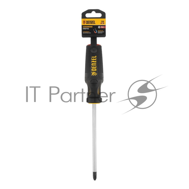 Отвертка PH3х150 мм, CrV, трехкомпонентная рукоятка// Denzel