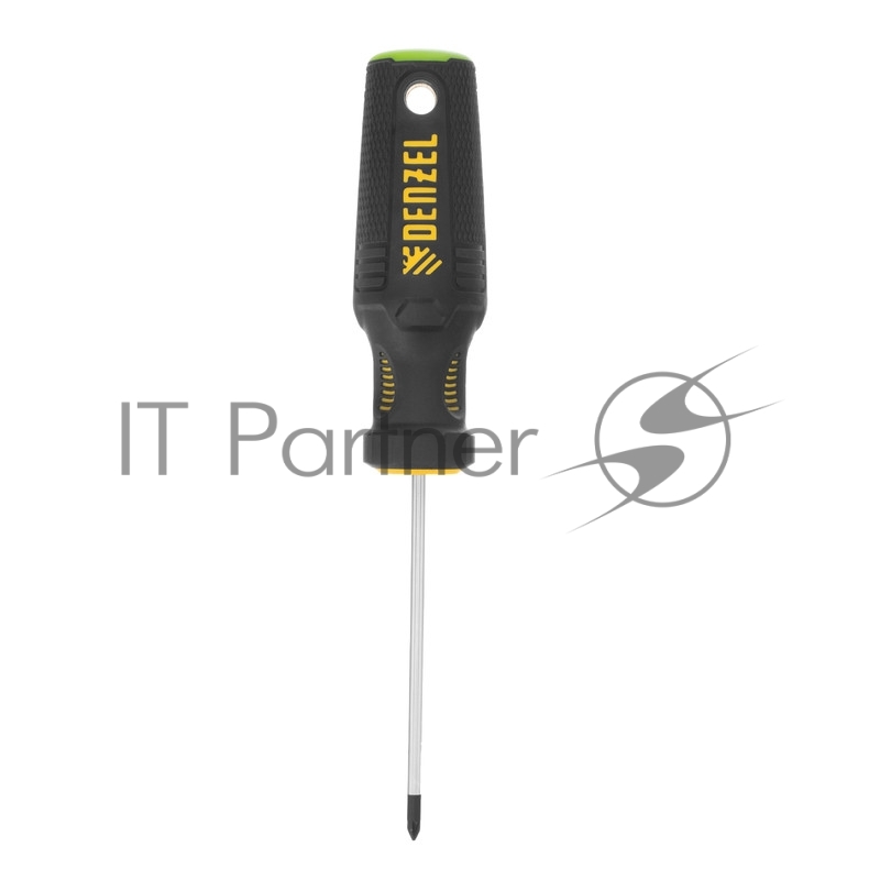 Отвертка PZ0x75 мм, CrV, трехкомпонентная рукоятка// Denzel