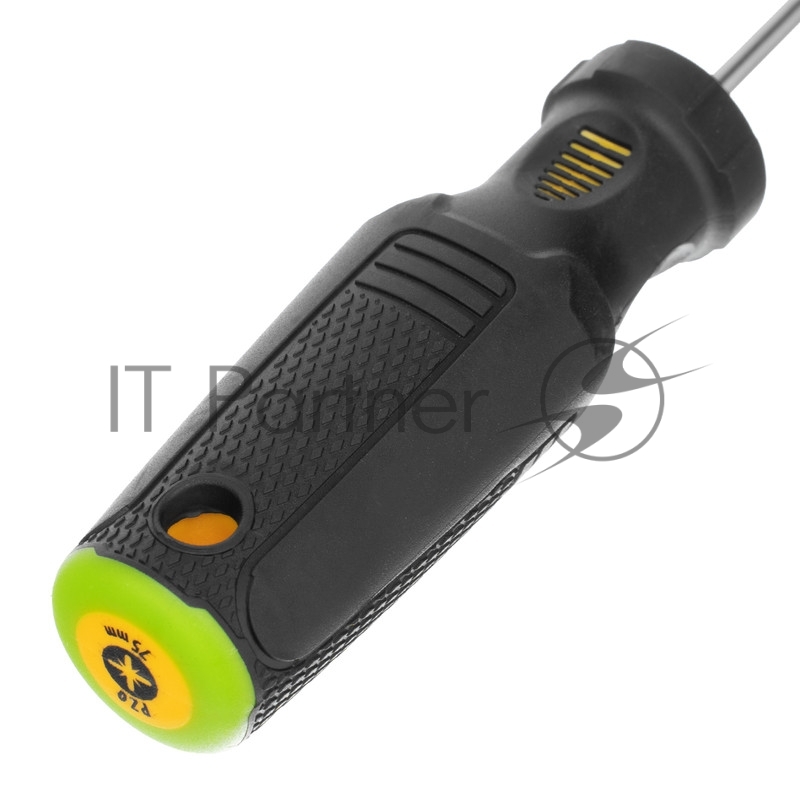 Отвертка PZ0x75 мм, CrV, трехкомпонентная рукоятка// Denzel