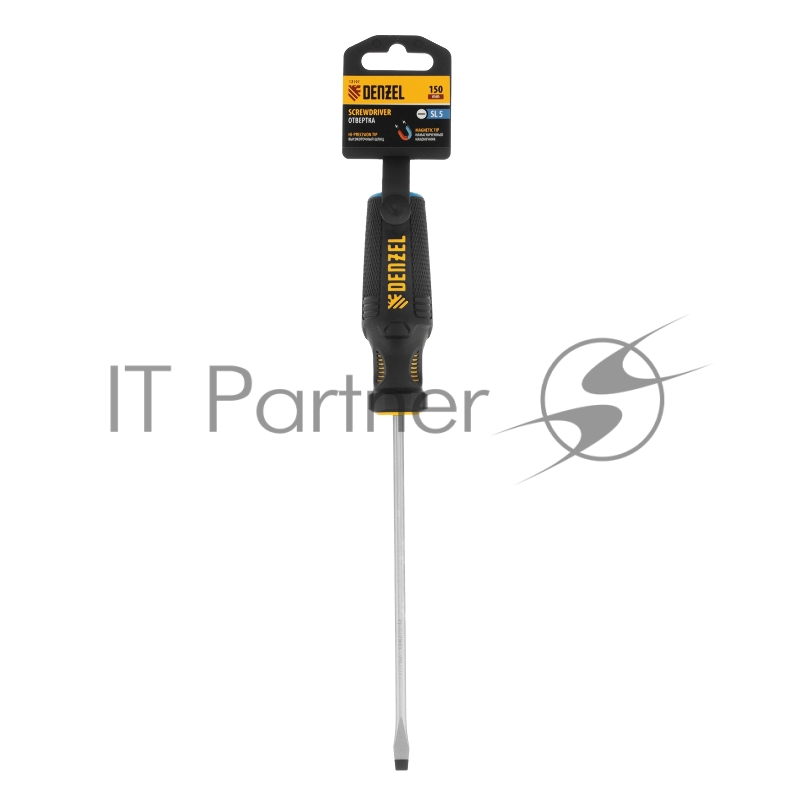 Отвертка SL5x150 мм, CrV, трехкомпонентная рукоятка// Denzel