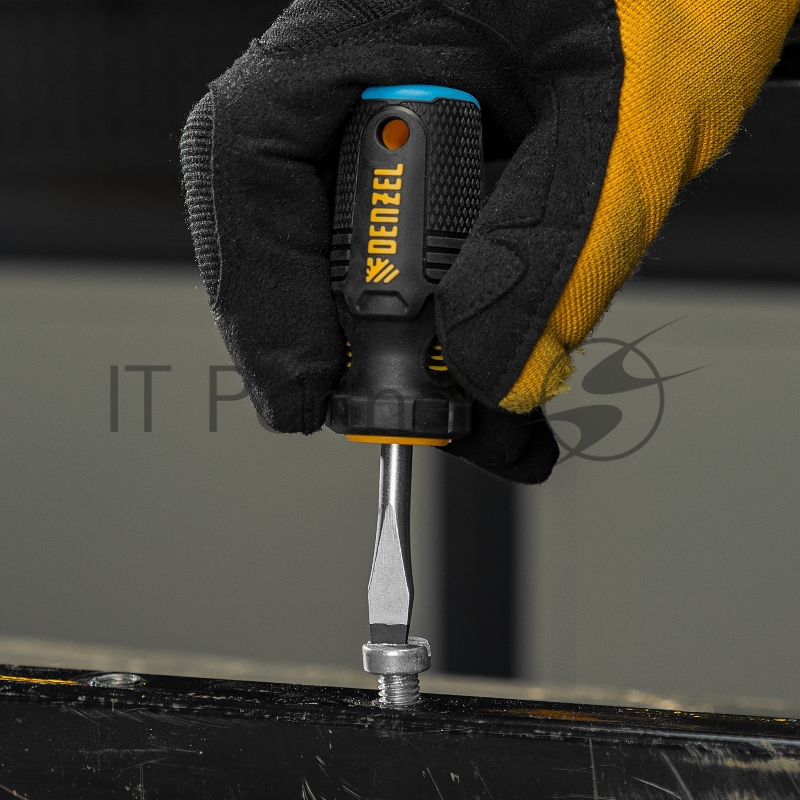 Отвертка SL6x38 мм, CrV, трехкомпонентная рукоятка// Denzel