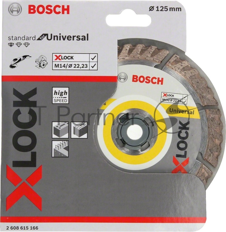Диск алмазный Bosch X-LOCK StfUniversal (2608615166) d=125мм d(посад.)=22.23мм (угловые шлифмашины)
