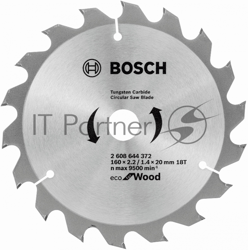 Диск пильный по дер. Bosch Eco for wood (2608644372) d=160мм d(посад.)=20мм (циркулярные пилы) (упак.:1шт)