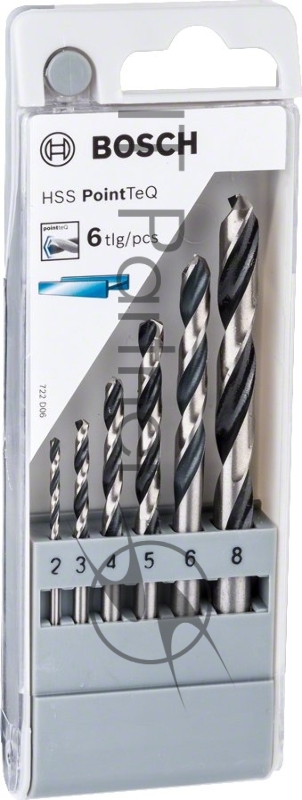 Набор сверл Bosch HSS PointTeQ (2608577346) по металлу (6пред.) для шуруповертов/дрелей