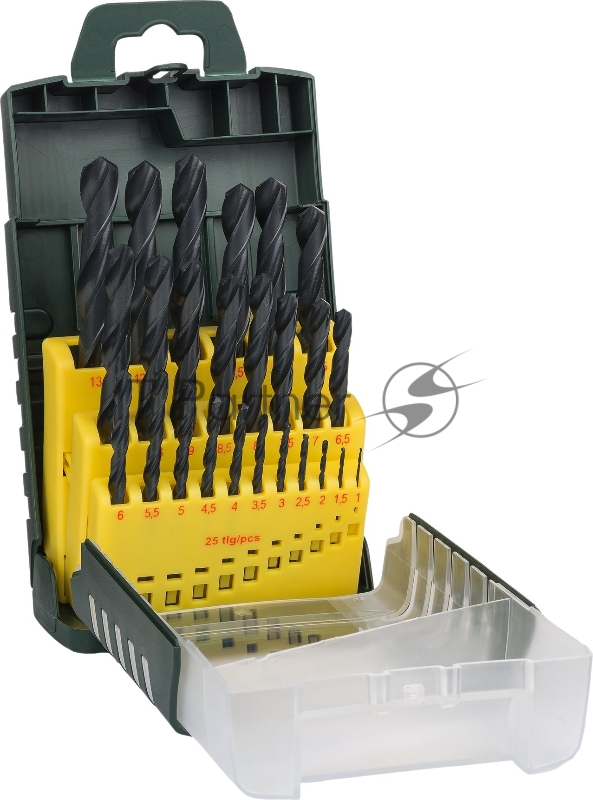 Набор сверл Bosch HSS-R (2607017153) по металлу (25пред.) для шуруповертов/дрелей
