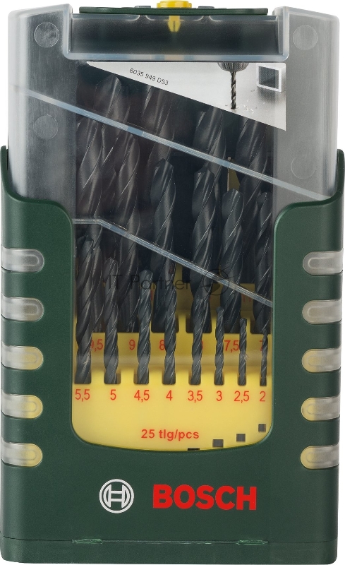 Набор сверл Bosch HSS-R (2607017153) по металлу (25пред.) для шуруповертов/дрелей