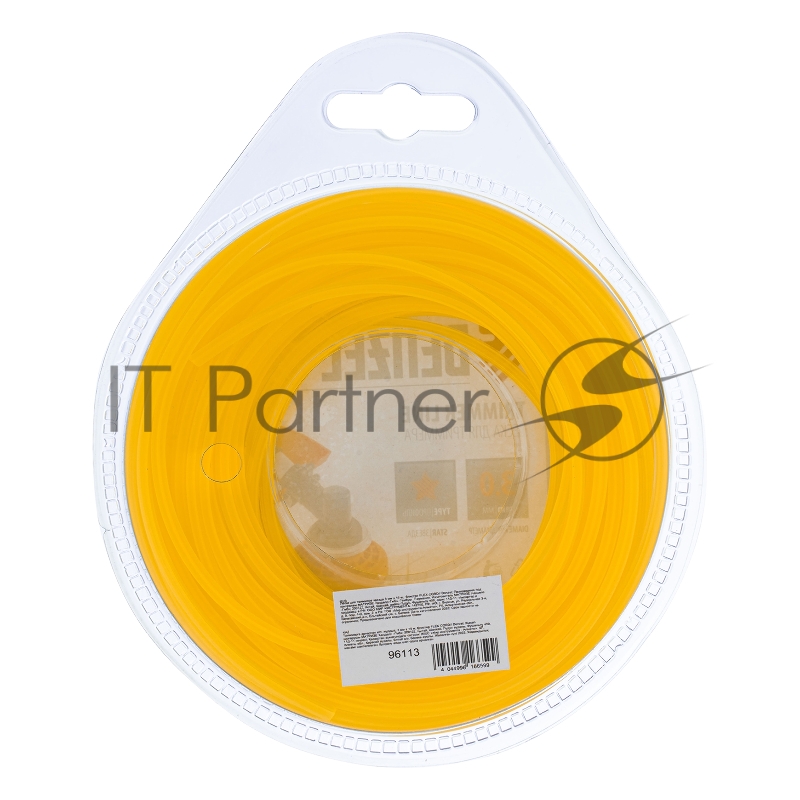 Леска для триммера звезда 3 мм х 15 м, блистер FLEX CORD// Denzel