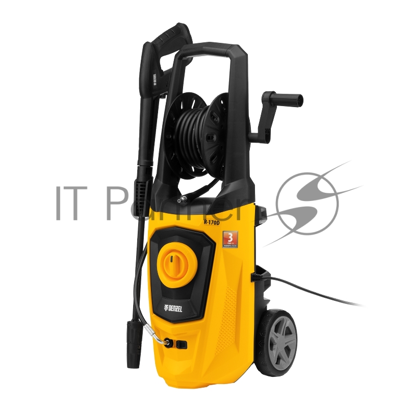 Моечная машина высокого давления R-170D, 2000 Вт, 170 бар, 360 л/ч, с барабаном// Denzel