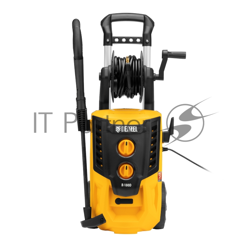 Моечная машина высокого давления R-180D, 2200 Вт, 180 бар, 380 л/ч, с барабаном// Denzel