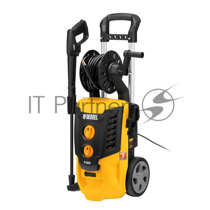Моечная машина высокого давления R-180D, 2200 Вт, 180 бар, 380 л/ч, с барабаном// Denzel