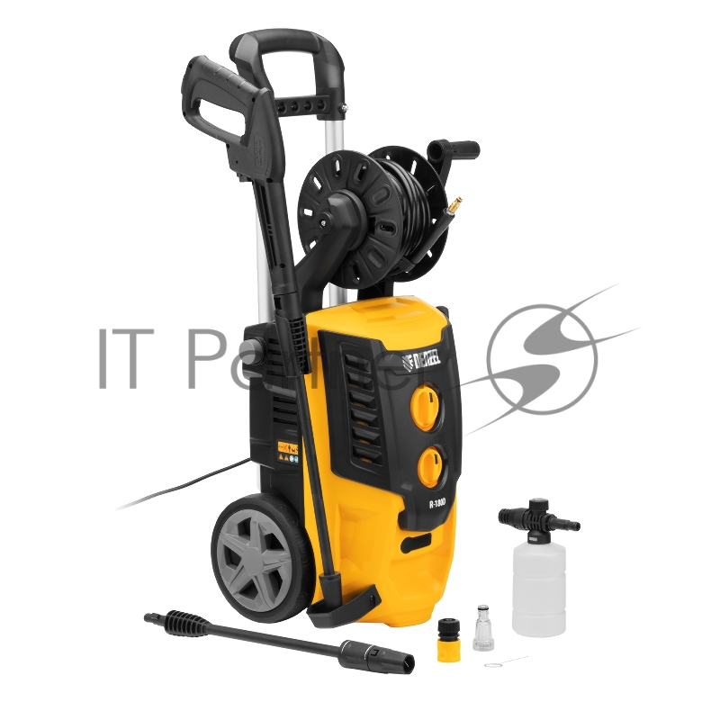 Моечная машина высокого давления R-180D, 2200 Вт, 180 бар, 380 л/ч, с барабаном// Denzel