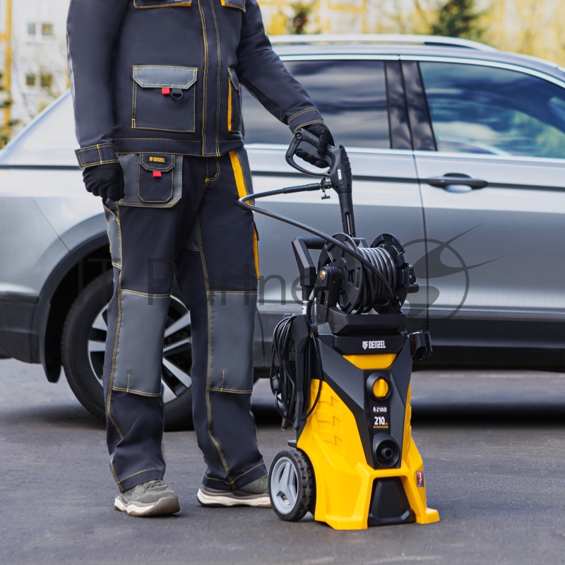 Моечная машина высокого давления R-210iD, 2600 Вт, 210 бар, 8,0 л/мин, асинх. двиг., бараб.// Denzel