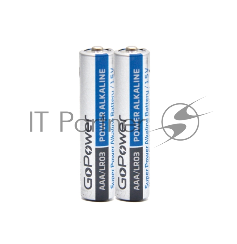 Батарейка GoPower LR03 AAA Shrink 2 Alkaline 1.5V (2/40/800) коробка (40 шт.)