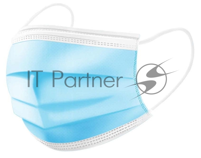 Маска гигиеническая однораз. 3-слой. на резинке голубой (упак.:10шт) (6711052)