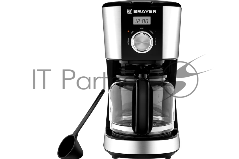 Кофеварка BRAYER BR1122 900 Вт, 1,5 л, таймер, LCD-дисп,противокап сист.