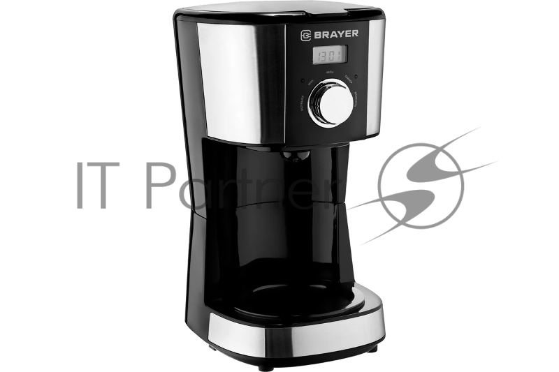 Кофеварка BRAYER BR1122 900 Вт, 1,5 л, таймер, LCD-дисп,противокап сист.