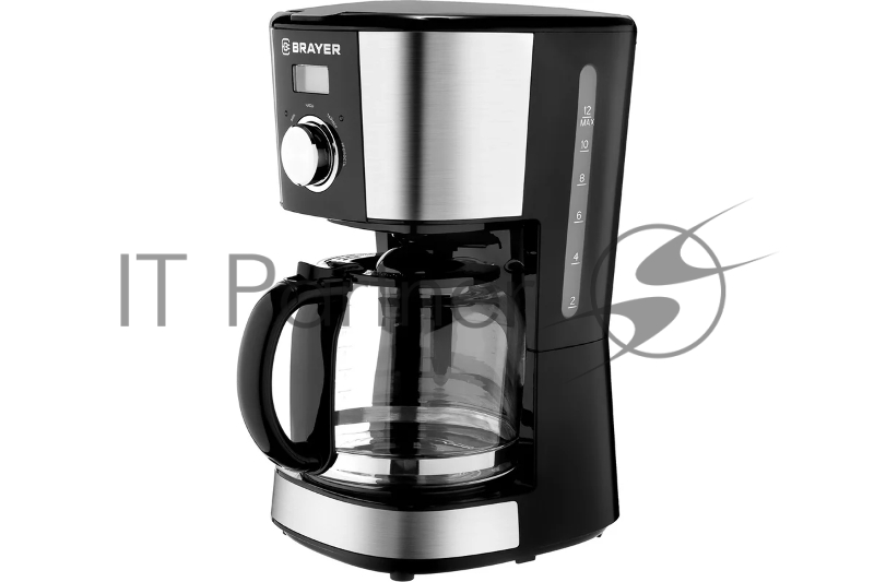 Кофеварка BRAYER BR1122 900 Вт, 1,5 л, таймер, LCD-дисп,противокап сист.