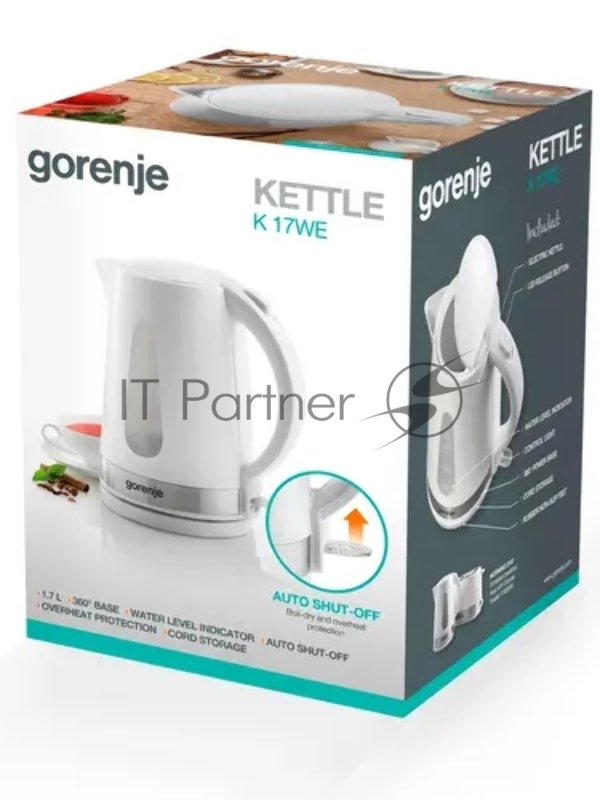 Чайник электрический Gorenje K17WE белый