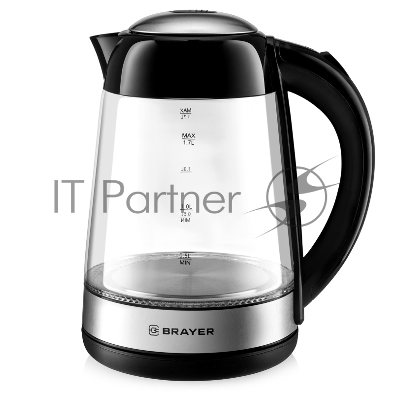 Чайник электрический BRAYER BR1012BK, 2200 Вт, 1,7 л