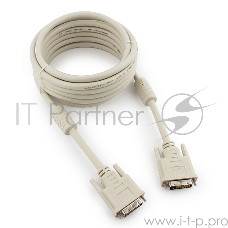 Кабель Кабель DVI-D single link Gembird, 4.5м, 19M/19M, экран, феррит.кольца, пакет CC-DVI-15