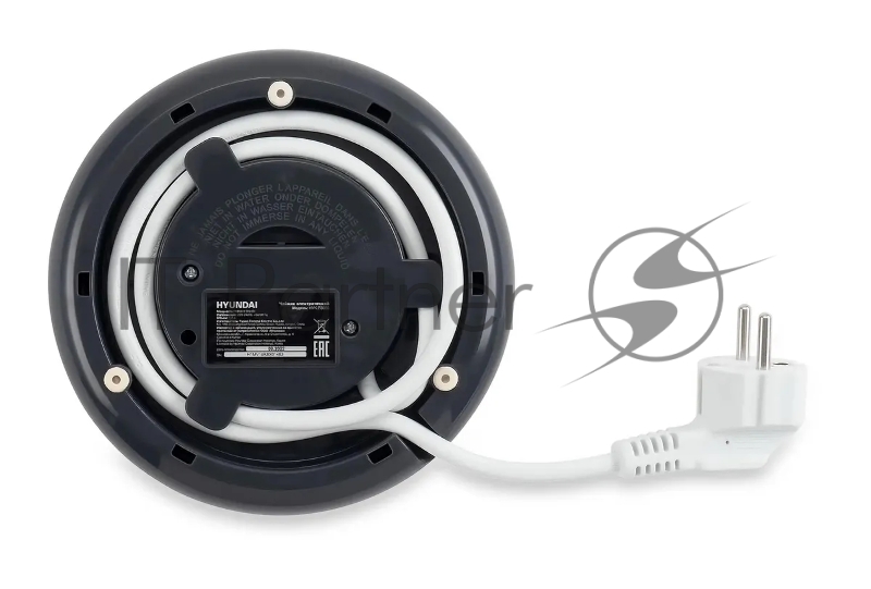 Чайник электрический Hyundai HYK-P3025 1.7л. 2200Вт белый/серый (корпус: пластик)