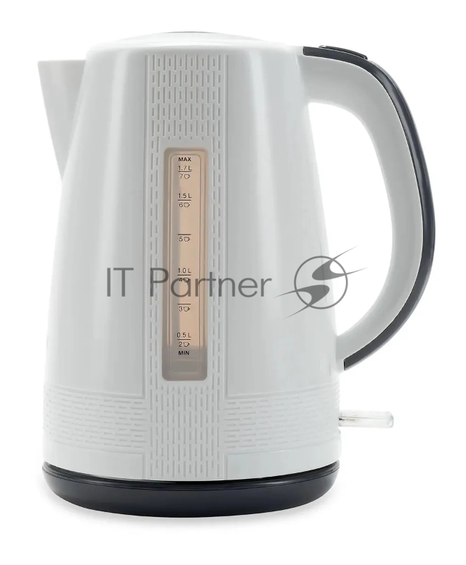 Чайник электрический Hyundai HYK-P3025 1.7л. 2200Вт белый/серый (корпус: пластик)
