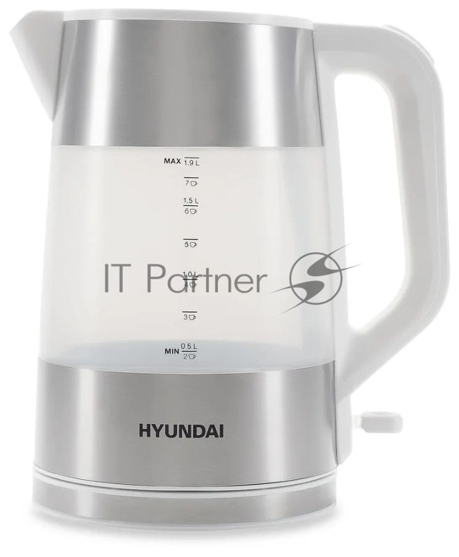 Чайник электрический Hyundai HYK-P4025 2л. 2200Вт белый (корпус: пластик)