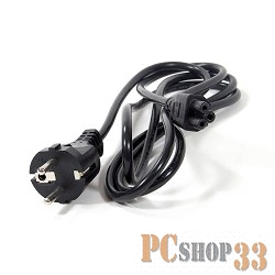 Кабель Telecom Кабель питания (TP022-IEC320-C5/SHM-1.8-BK) для ноутбуков 1.8m, 3-pin, с заземлением, 220V (Европейский стандарт) 6926123461358