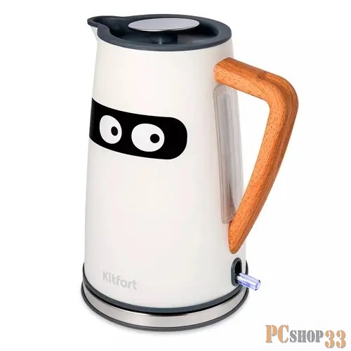 Чайник электрический Kitfort КТ-6148 1.7л. 2200Вт белый/серый (корпус: нержавеющая сталь)