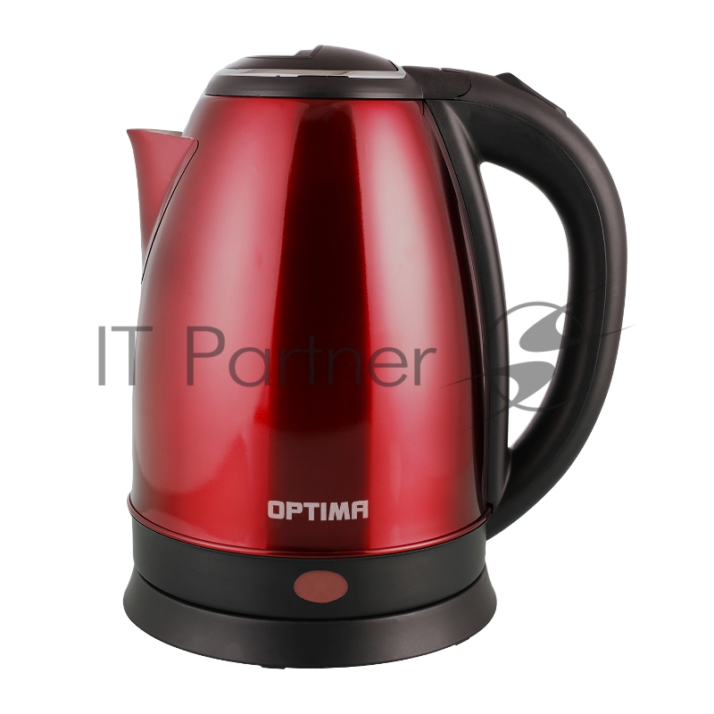 Чайник электрический OPTIMA EK-1808SS 1,8л, нержавейка, красный