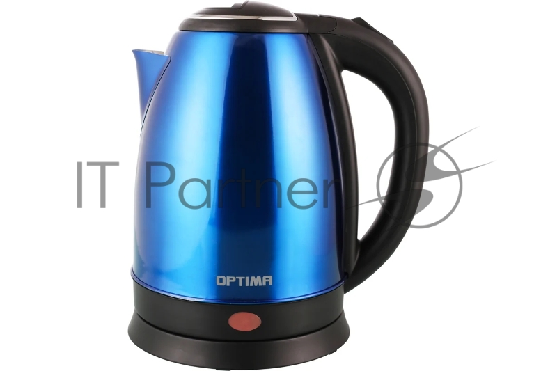 Чайник электрический OPTIMA EK-1808SS 1,8л, нержавейка, синий