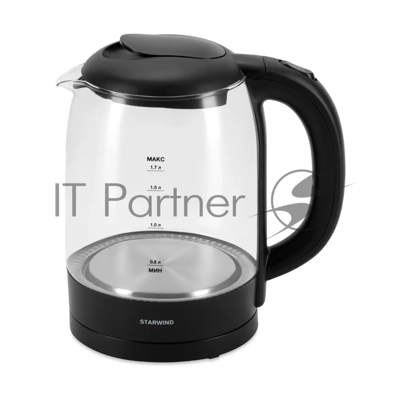 Чайник электрический Starwind SKG4031 1.7л. 2200Вт черный (корпус: стекло)