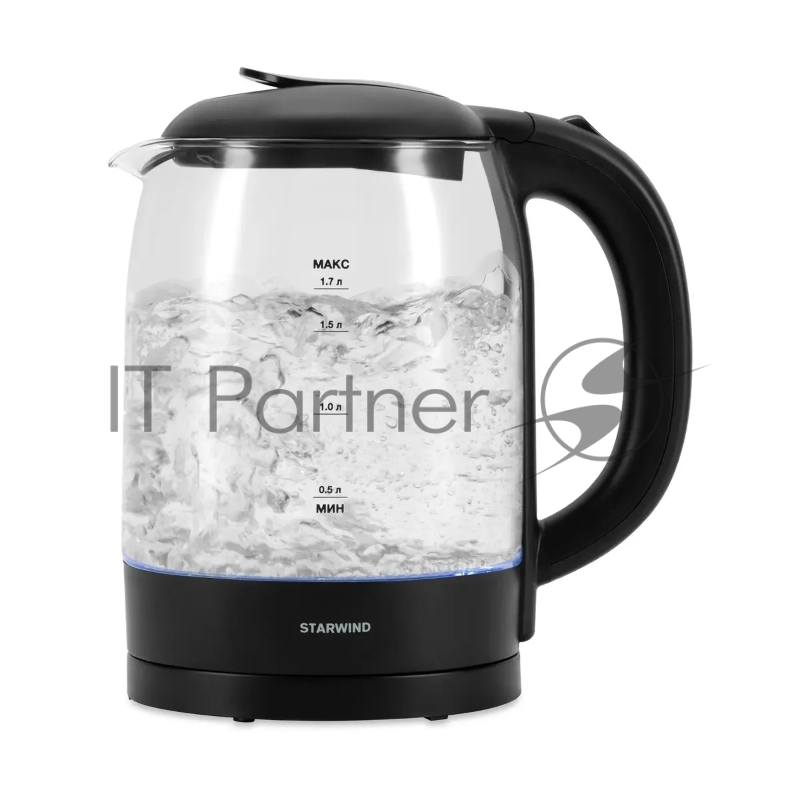 Чайник электрический Starwind SKG4031 1.7л. 2200Вт черный (корпус: стекло)